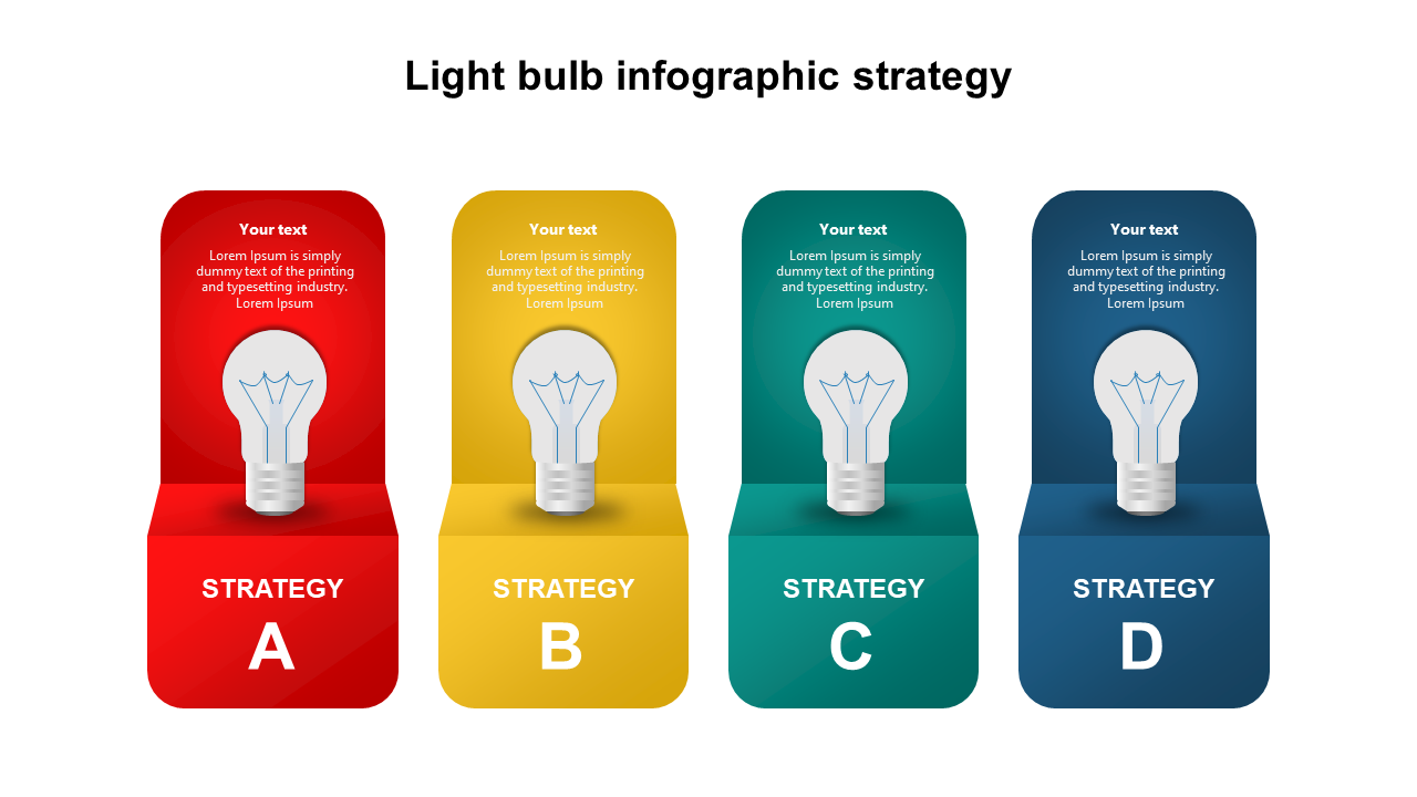 LIGHT BULB INFOGRAPHIC STRATEGY